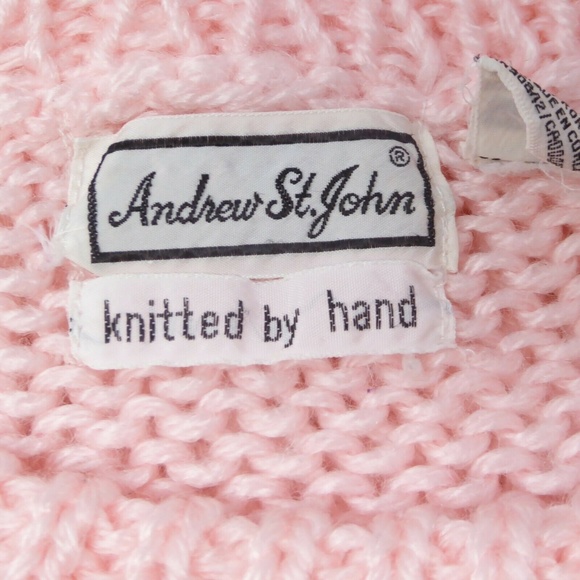 Andrew St John Womans Pink Hand Knit Sweater - Picture 6 of 7